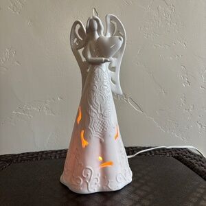 Delton Products Corp. Electric Ceramic Angel Lamp Night Light Approx. 12" H